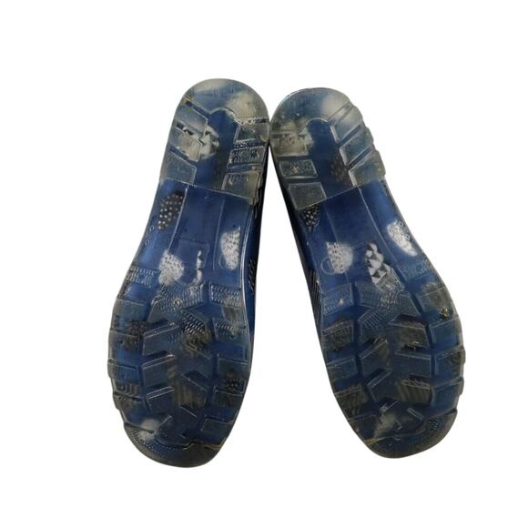 Toms Shoes Womens 7 Rain Boots Rubber Print Pull On Cabrilla Round Toe Blue Tall - Picture 13 of 15